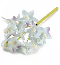 Set 192 flori artificiale albastre 2.5x13 cm 