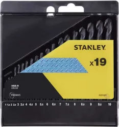 Set de burghiu HSS-R PENTRU METAL 19 BUC 1-10 mm V STA56025-QZ STANLEY 