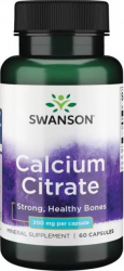 Swanson Calcium Citrate 200mg - 60 Capsule 