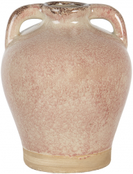 Vaza flori ceramica roz bej 16x20 cm 