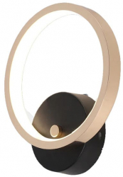 Aplica de perete cu bec Led in 3 faze culoare aurie 