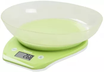 Cantar de bucatarie cu bol Fissman plastic 22x21x6.6 cm verde/alb 