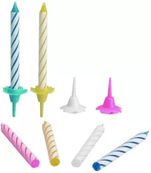 Set 24 lumanari aniversare Ibili-Flex 6 cm multicolor 