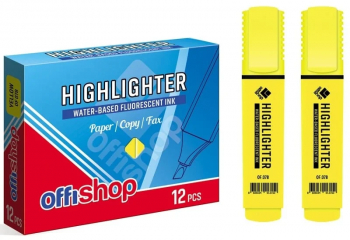 Text marker Evidentiator Fluorescent Galben OFFISHOP 