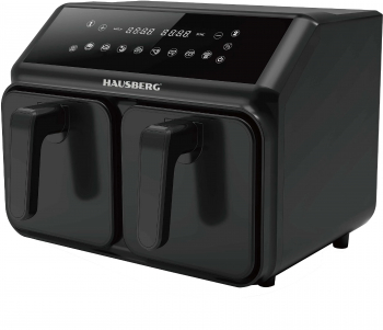 Friteuza dubla cu aer cald camera dubla de gatit a cate 4l fiecare ecran tactil 8 programe 2400 W
