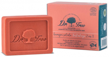 Sampon solid 2 In 1 dezvoltat cu agenti de curatare derivati din nuca de cocos Dr. Tree Unisex 75 gr