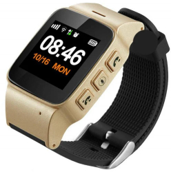 Ceas GPS Copii si Seniori iUni U100 Plus Telefon incorporat Pedometru Notificari Wi-fi Champagne Gold 