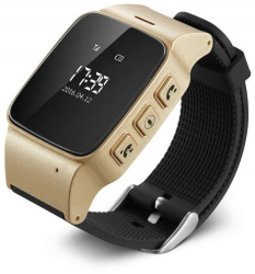 Ceas GPS Copii si Seniori iUni U100 Telefon incorporat Pedometru Notificari Wi-fi Champagne Gold
