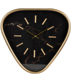Ceas perete auriu negru 40x6x38 cm 