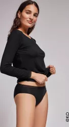 Chilot basic din modal cu talie medie Gisela 1/0208 - Nero XL 