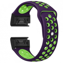 Curea ceas Smartwatch Garmin Fenix 7X / 6X / 5X Plus / 5X / 3 HR / 3 26 mm iUni Silicon Sport Mov-Verde 
