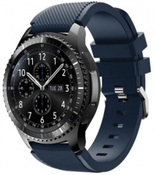Curea ceas Smartwatch Samsung Galaxy Watch 46mm Samsung Watch Gear S3 iUni 22 mm Silicon Midnight Blue 