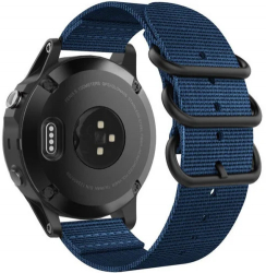 Curea iUni compatibila cu Garmin Forerunner 220/230/235/620/630/735 22 mm Soft Nylon Blue 