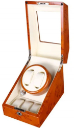 Cutie intors ceasuri automatice iUni Watch Winder 2 + 3 spatii depozitare Gold 