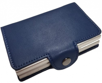 Portofel RFID dublu iUni P3 16 carduri Albastru 