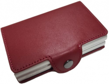 Portofel RFID dublu iUni P3 16 carduri Rosu