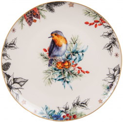 Set 6 farfurii portelan multicolor Birds 21x2 cm 