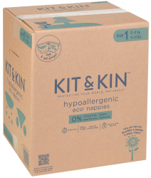 Scutece Hipoalergenice Eco Kit&Kin Marimea 1 2-5 kg 152 buc 
