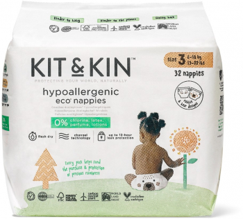 Scutece Hipoalergenice Eco Kit&Kin Marimea 3 6-10 kg 32 buc 