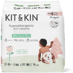 Scutece Hipoalergenice Eco Kit&Kin Marimea 6 14 kg+ 24 buc 