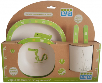 Set Alimentatie Crazy Animals Crocodil 5 piese 
