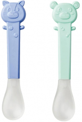 Set Lingurite cu Varf Moale Verde/Albastru 