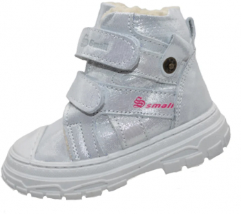 Ghete ortopedice imblanite pentru fete Small Foot SMF0108 Argintiu 