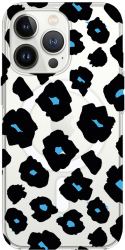 Husa BestCase comp Cu Apple iPhone 13 Pro Max Blue Leopard Pattern SLIM 1.5MM MagSafe comp Anti Shock MAS 1039 