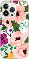 Husa BestCase comp Cu Apple iPhone 13 Pro Max Pastel Flowers SLIM 1.5MM MagSafe comp Anti Shock MAS 629 