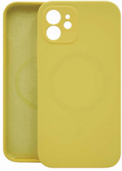 Husa BestCase Compatibila Cu Apple iPhone 12 SLIM 1.5MM MagSafe compatibil Anti Shock Galben 