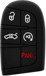 Husa pentru cheie Fiat 500L/Chrysler/Dodge/Jeep- Black 