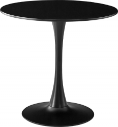 Masa 2HOME still Tulip rotunda negru picior fix 6070cm 