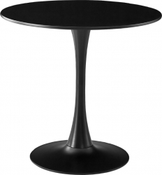 Masa 2HOME still Tulip rotunda negru picior fix 7070cm