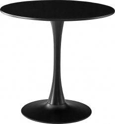 Masa 2HOME still Tulip rotunda negru picior fix 8070cm