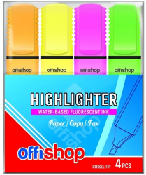 Text Marker Evidentiator Fluorescent 4 Culori OF391 OFFISHOP 