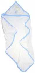 Set 2 piese prosop cu gluga si manusa pentru baieti 100 x 70 cm Mini Junior P040823-1 Alb 
