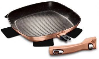 Tigaie grill 28 cm cu maner detasabil Rose Gold Berlinger Haus BH 1950 