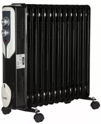 Calorifer electric Floria ZLN-3673 Negru 2500 W 13 elementi 3 trepte de putere Termostat reglabil Protectie supra-incalzire Indicator l 