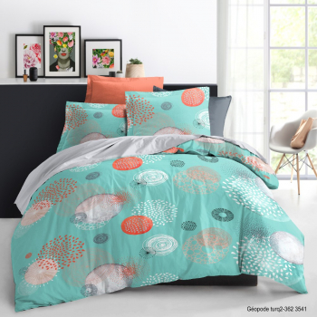 Lenjerie pat dublu HB Gepode Turquoise