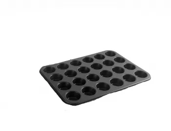 Tava pentru 24 briose Ibili-Mini aluminiu 38x26x2.5 cm negru 