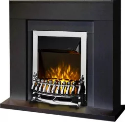 Semineu Electric Agnes Wenghe si Galileo Silver - Art Flame - 850 x 300 x 950 mm - 2000W - Termostat - Telecomanda 