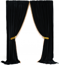 Set de 2 draperii din catifea cu rejansa negru opace accesorizare 300x250 cm 