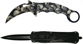 Set doua briceaguri de vanatoare IdeallStore R karambit si automat multicolor 