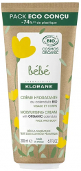 Crema hidratanta de fata si corp pentru bebelusi imbogatita cu Calendula BIO cu Glicerina vegetala Klorane Bebe Bio 200 ml