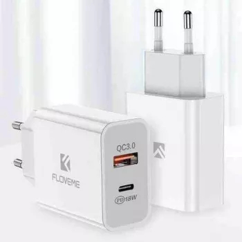 Incarcator de priza Quick Charge 3.0 1x USB QC 3.0+1 Type C 