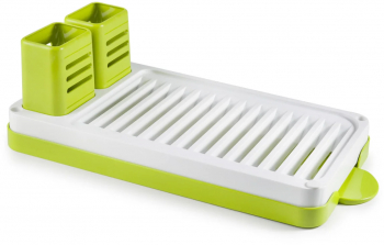 Scurgator de vase Ibili plastic 44x22x13cm alb/verde