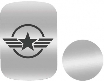 Set 2x Placuta Metalica Pentru Suport Auto Magnetic Cu Adeziv American Army P-S20 