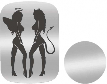 Set 2x Placuta Metalica Pentru Suport Auto Magnetic Cu Adeziv Angel And Demon P-S33 