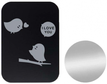 Set 2x Placuta Metalica Pentru Suport Auto Magnetic Cu Adeziv Birds P-B13 