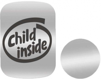Set 2x Placuta Metalica Pentru Suport Auto Magnetic Cu Adeziv Child Inside P-S37 
